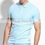 High Quality Promotional Custom 100 Cotton Blue Polo Shirt thumbnail-3