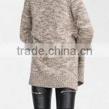 EY0847S Loose Size Turtleneck Side Slit Sweater Women thumbnail-2