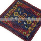 Ethnic Decor Chair Pillowcase Wool Embroidered Floral Home Decorator Cushion thumbnail-2
