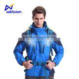 Hi Vis Windproof Waterproof Blue Windbreaker Jacket Custom thumbnail-6