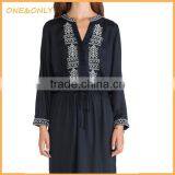 Woman Embellished Middle East Tunic Dress thumbnail-1