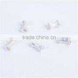 Zinc Based Alloy Spacer Beads Bobbin Matt Silver thumbnail-3