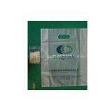 Custom Plain or 1 - 8 Color Printed Degradative Flat Handle Biodegradable Shopping Bags thumbnail-1