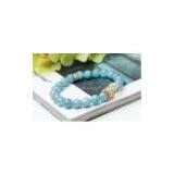 Aquamarine Crystal Bracelet Natural for Lover Birthday Gift Natural Crystal+DIY Creation