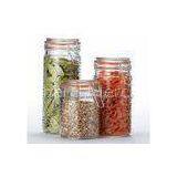 OEM Clear Airtight Glass Canisters , Glass Food Storage Jars With Lids for Kitchen thumbnail-1