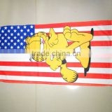 china supplier 100% cotton cartoon Garfield beach towel, hight quality reactive printed bath towels