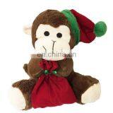 Christmas Hat and Bag Plush Monkey thumbnail-1