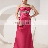 2018 Elegant Sweetheart Floor Length Evening Dress Beaded Ruched Lace-up Mother Of The Bride Dress With Jacket thumbnail-4