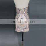 Latest Factory Directly Supply Champagne Sweetheart Beaded Samples of Cocktail Dress thumbnail-4
