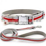 New Lettering Reflective Nylon Webbing Pet Collar Dog Collar Traction Rope thumbnail-7