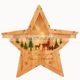 Hot Selling Nordic Style Christmas 3D Wood Star Shaped LED Table Night Light thumbnail-4