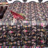 Decorative Reversible Cotton Bedspread Indian Handmade Gudri Vintage Kantha Quilt