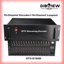 OTV-E16HD 16 in 1 HDMI With Loopout H.265 HEVC H264 IP Card Code Streaming Video Encoder For IPTV Hotel Project