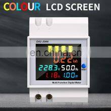 D52-2066 6IN1 AC Monitor 110V 220V 380V 100A Voltage Current Power Factor KWH Electric Energy Digital Frequency Meter VOLT AMP thumbnail-3