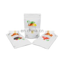Custom printed White matte spice powder dried food package mylar bags with stand up resealable bags ziplock bag food