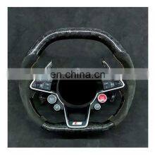 Carbon Fiber Steering Wheel for Audi A1 S1 A3 S3 A4 S4 A5 S5 A6 S6 A7 S7 A8 S8 Car Modification Steering Wheel thumbnail-5