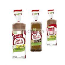 Foodstuff Sealing Translucent Custom Printed Clear Plastic Bread Bags