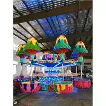 Zhongshan Tai Le Amusement Indoor and Outdoor Large Machinery Exemption Products FRP Carefree Jellyfish Amusement Equipment Children Adults Parent-child Rotation Flying Chair Rotation Lifting thumbnail-5