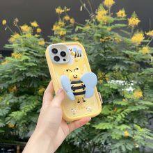 Cartoon Stereoscopic 3D Bee Stand Silicone Phone Case for Mobile Phone 15PRO MAX 14 13 12pro thumbnail-2