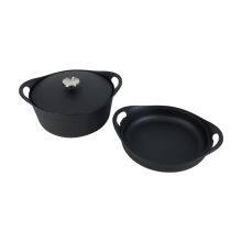 Stackable Cast Iron BBQ Cooking Set With Detachable Handles thumbnail-2