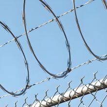 Steel Barbed Wire Coil Double Twisted Galvanized With Cross Security Type thumbnail-1