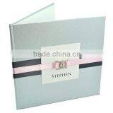 High Quantity Royal Hardcover Folder Card With Ribbon Wedding Invitations Card thumbnail-1