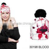 Popular Different Blood Color OEM Red Beabie Winter Red Cotton Beanie Hat thumbnail-1