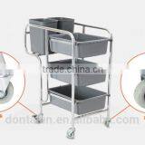 Update International 300 lb Capacity Four Wheel Folding Hand Truck Trolley Waste Collection Vehicle thumbnail-6