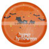 Good quality halloween plastic round plate/dish