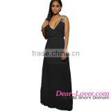 Burgundy Crisscross Daring Back Maxi Girl Party Wear Western Dress thumbnail-4