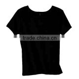 OEM china manufacturing short sleeves round neck black t shirt wholesale cheap