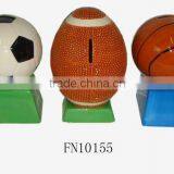 3pcs Sport Theme Momeny Boxes Ceramic Money Boxes