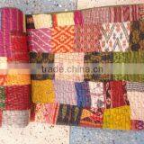 R T C-4 Indian Handmade patola patch work kantha quilts bedspread Decorative Bed Cover Jaipur Manufacturer