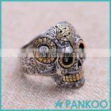 Biker Jewelry Skull Ring, New Fashion Skull Silver Ring, 925 Sterling Silver Cool Men Ring thumbnail-2