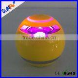 FM Radio Music Player Built-in Subwoofer Round Shape LED Mini Bluetooth Speaker for Gift thumbnail-6