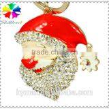 3D Father Christmas Metal Custom Keychain