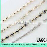 Colorful Strass Pearl Rhinestone Metal Cup Chain