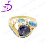 New Opal Gemstone Jewelry Gold Plated Ring thumbnail-1