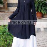 OEM Service China Factory Custom Made Arabic Basic Muslim Pleated Loose Tunic thumbnail-3