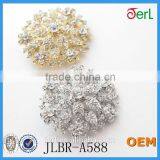 Unique Garment Jewelry Copper Silver Rhinestone Flower Rhinestones Metal Wedding thumbnail-3