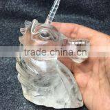 Natural Quartz Clear Crystal Carving Unicorn for Decoration thumbnail-3