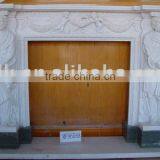 Carved Marble Fireplace Mantel thumbnail-1