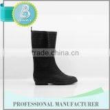 Famouse Brand Useful 100% Natural Rubber Cheap Cow Print Rain Boots thumbnail-1