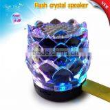 Portable Laptop Usb Mini Speaker With Crystal Flashing Light