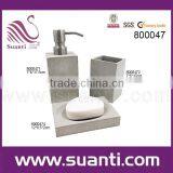 Top Grade Chrismas High Quality Factory Cheap Handmade Eco-friendly Decorative Cement Unique Style 3PCs Bathroom Accessories thumbnail-1