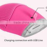 Waterproof Home Use Beauty Care Sonic Facial Silicone Cleansing Brush thumbnail-4