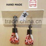 Japanese Handmade Fashion Earrings From Kimono Fabric thumbnail-4