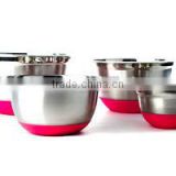 colorful stainless steel mixing bowl set