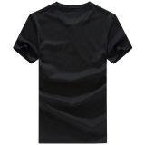 2017 Summer Men's Men's Cotton Men's Shirt T-shirt Men's New Short Sleeved Pure Color High Neck T-shirt thumbnail-2