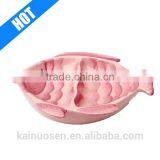 Pink Fish Shape Double Cat Ceramic Pet Bowl Feeder thumbnail-1